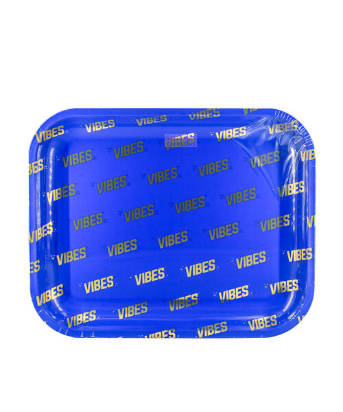 Vibes Signature Metal Rolling Tray Blue