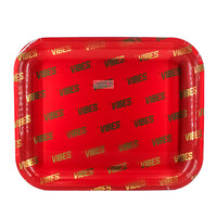 Vibes Signature Metal Rolling Tray Red