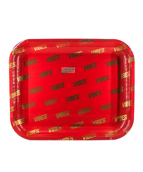 Vibes Signature Metal Rolling Tray Red