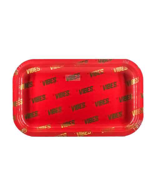 Vibes Signature Metal Rolling Tray Red