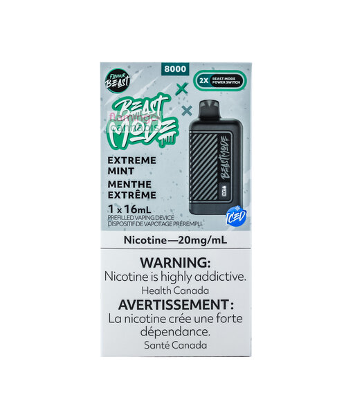 Flavour Beast 8000 puff rechargeable Disposable Extreme Mint Iced 20mg