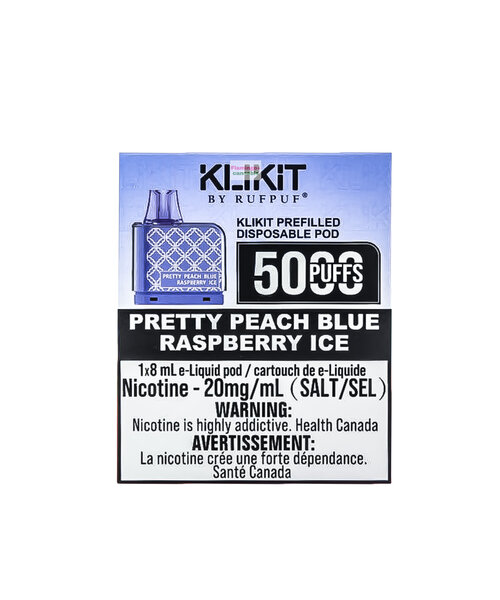 Rufpuf Klikit Pre-Filled Pod 5000 20mg 8mL Pretty Peach Blue Raspberry Ice