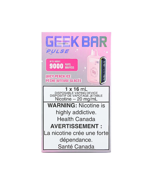 Geek Bar Pulse 9000 Puff Rechargeable Disposable 20mg Juicy Peach Ice