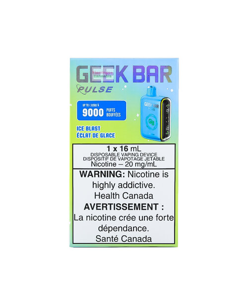 Geek Bar Pulse 9000 Puff Rechargeable Disposable 20mg Ice Blast