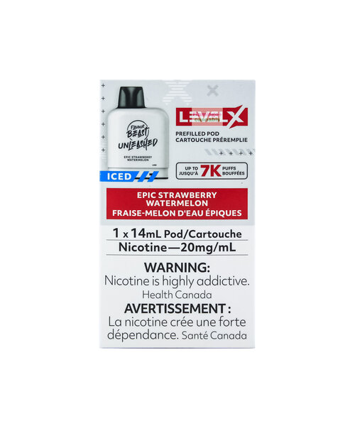 Level-X Flavour Beast EPIC Pre-Filled Pod 7000 Puff 20mg 14mL Strawberry Watermelon