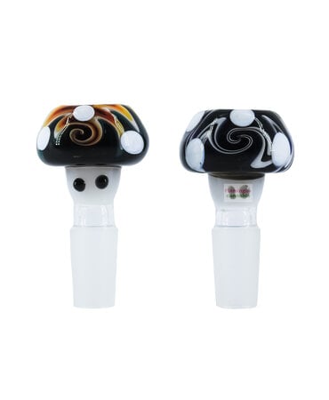 TAU Glass TAU 14mm Psychedelic Mushroom Bowl TAU Glass TAU 14mm Psychedelic Mushroom Bowl