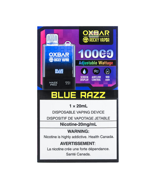 Oxbar Maze Pro Rechargeable 10k puffs Disposable Vape 20mg Blue Razz