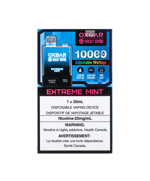 Oxbar Maze Pro Rechargeable 10k puffs Disposable Vape 20mg Extreme Mint