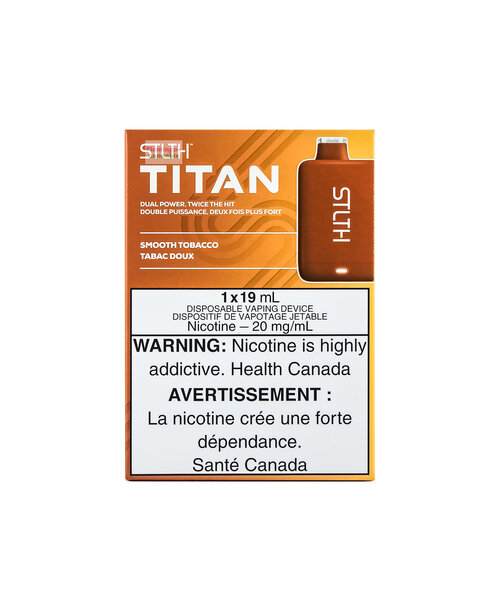 STLTH TITAN 10000 Puffs Rechargeable Disposable 20mg 19mL Smooth Tobacco