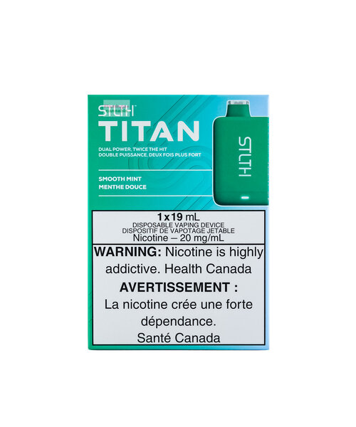 STLTH TITAN 10000 Puffs Rechargeable Disposable 20mg 19mL Smooth Mint