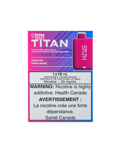 STLTH TITAN 10000 Puffs Rechargeable Disposable 20mg 19mL Punch Ice