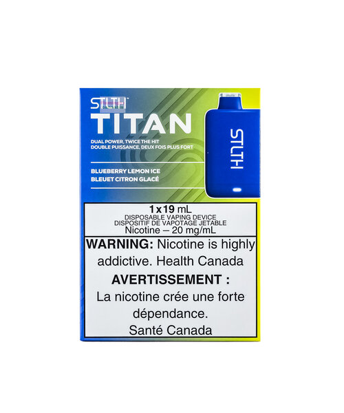 STLTH TITAN 10000 Puffs Rechargeable Disposable 20mg 19mL Blueberry Lemon Ice
