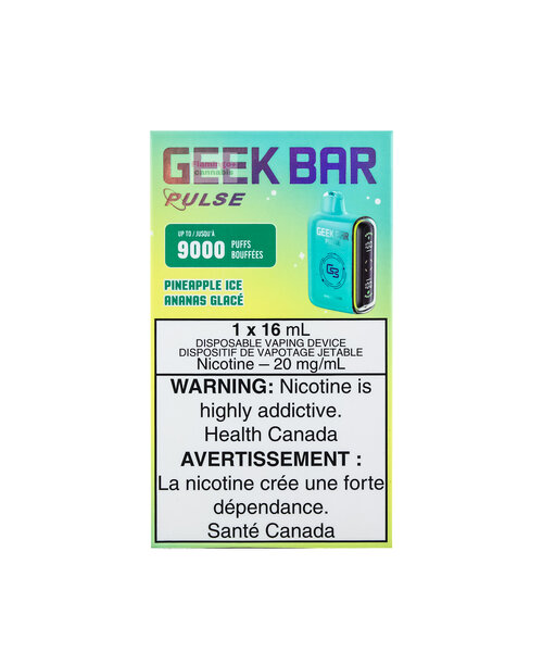 Geek Bar Pulse 9000 Puff Rechargeable Disposable 20mg Pineapple Ice