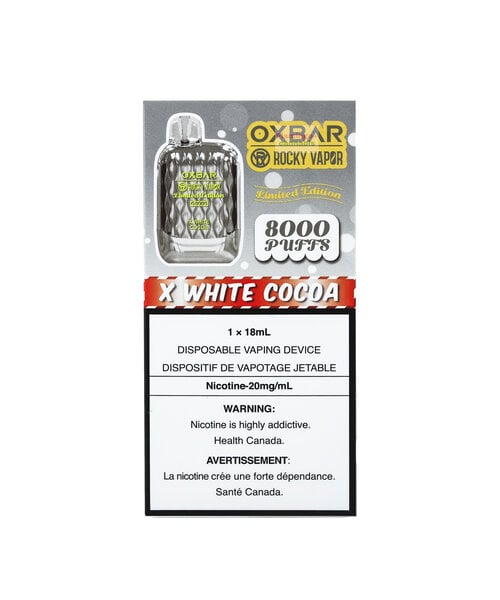 Oxbar Rechargeable 8000 Puff Disposable Vape 20mg X White Cocoa