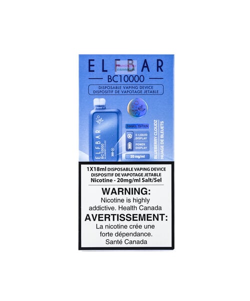 Elf Bar BC10000 Rechargeable Disposable Vape 18mL 20mg Blueberry Cloudz