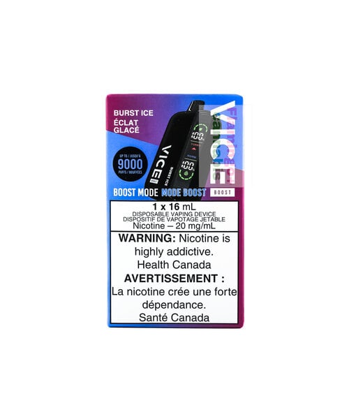 VICE BOOST 9000 Box Disposable Rechargeable Vape Burst Ice 20mg