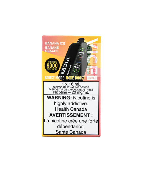 VICE BOOST 9000 Box Disposable Rechargeable Vape Banana Ice 20mg