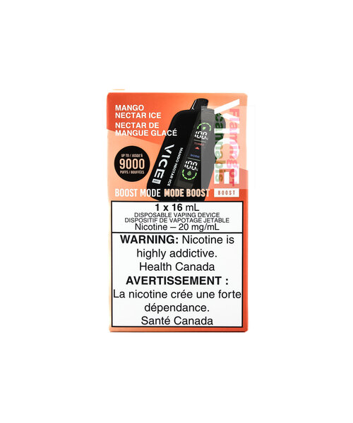 VICE BOOST 9000 Box Disposable Rechargeable Vape Mango Nectar Ice 20mg