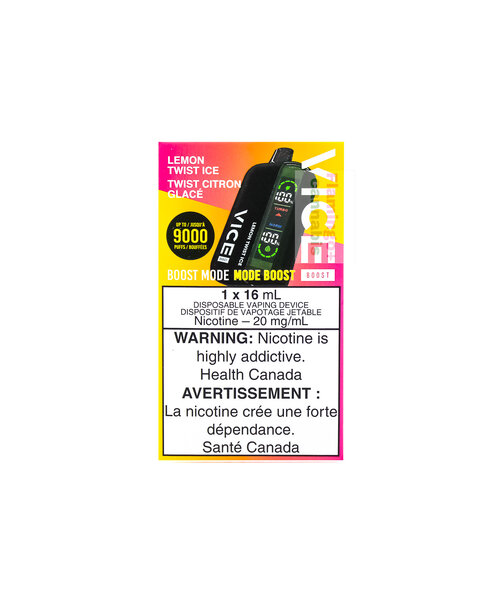 VICE BOOST 9000 Box Disposable Rechargeable Vape Lemon Twist Ice 20mg