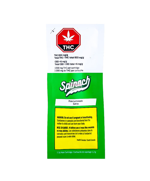 Spinach Pink Lemonade Sativa Cartridge 1.2G