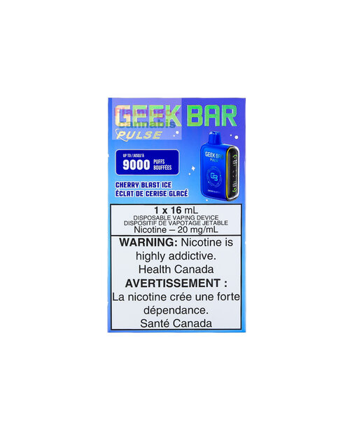 Geek Bar Pulse 9000 Puff Rechargeable Disposable 20mg Cherry Blast Ice