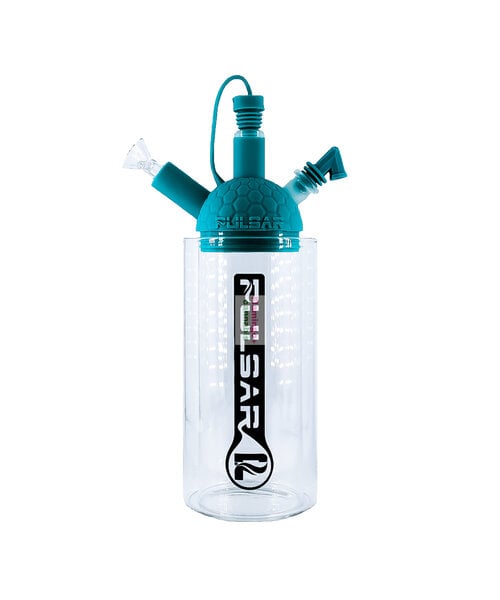 Pulsar Rip Silicone Series Gravity Bong W/ Cart Adapter Attachment Teal