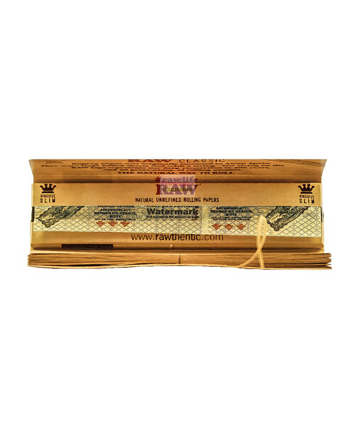 RAW CLASSIC (Brown) King Size Slim Connoisseur Papers w/Tips (Brown)