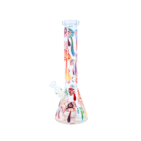 Red Eye Glass 15" Mushroom Magic Glow-In-Dark Beaker Bong
