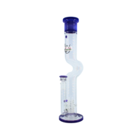 Pulsar Swerve U - Bend Neck 16.5" Straight Tube Bong (Assorted)