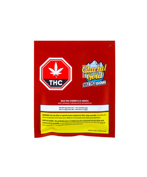 Glacial Gold Max THC Cherry Indica Cartridge 1.2G