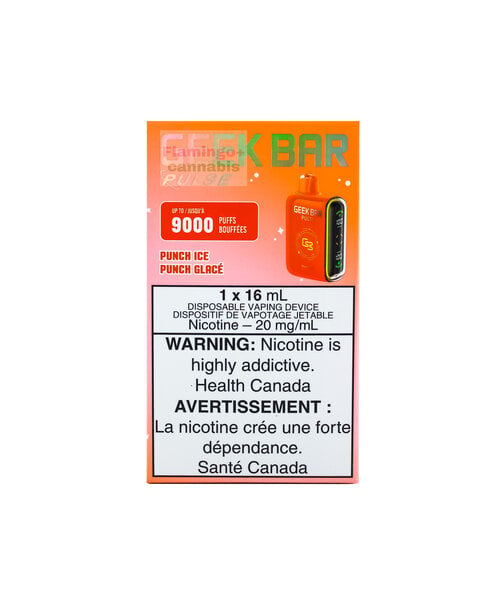 Geek Bar Pulse 9000 Puff Rechargeable Disposable 20mg Punch Ice