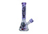 Milky Way Glass Wormhole Glass Spaghettification 11" Beaker Bong w/Collins Perc Purple