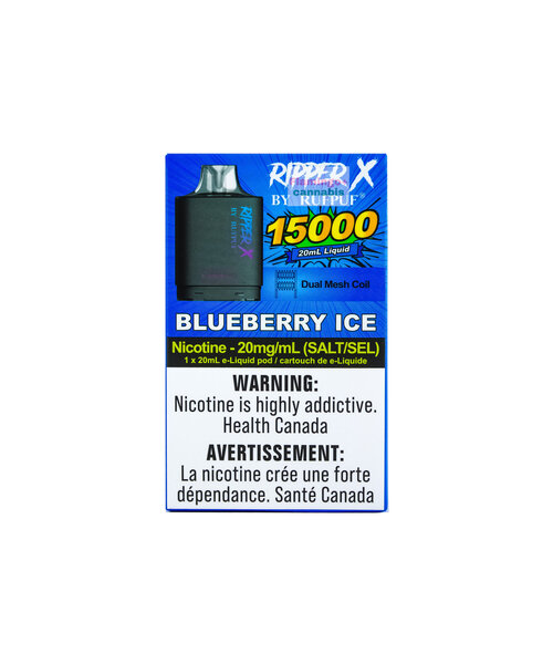 Level-X Compatible RufPuf Ripper X Pre-Filled Pod 15000 Puff 20mg Blueberry Ice