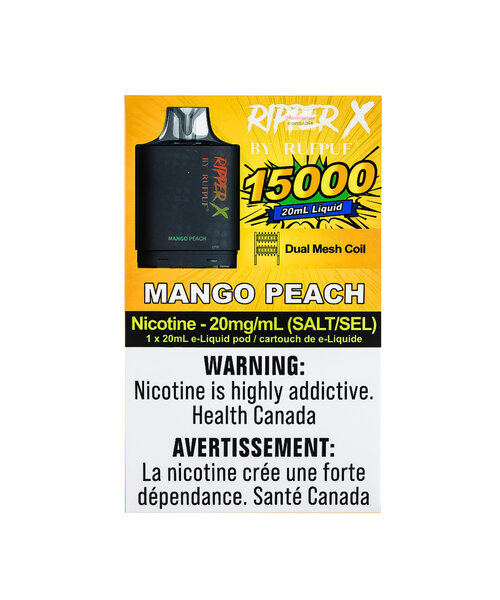 Level-X Compatible RufPuf Ripper X Pre-Filled Pod 15000 Puff 20mg Mango Peach