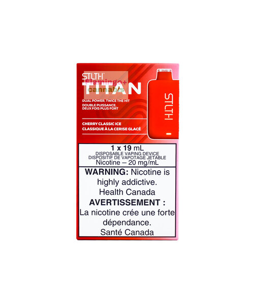 STLTH TITAN 10000 Puffs Rechargeable Disposable 20mg 19mL Cherry Classic Ice