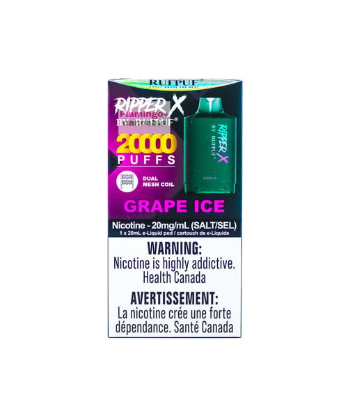 Level-X Compatible RufPuf Ripper X Pre-Filled Pod 20k Puff 20mg /20mL Grape Ice