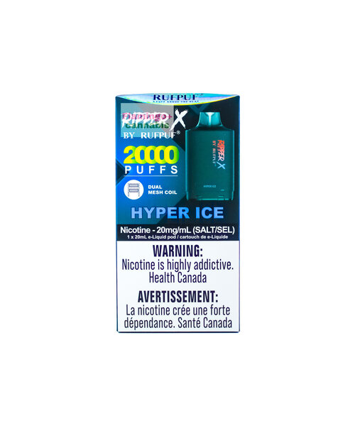 Level-X Compatible RufPuf Ripper X Pre-Filled Pod 20k Puff 20mg /20mL Hyper Ice