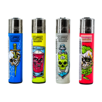 Clipper Refillable Lighter Bone Portraits