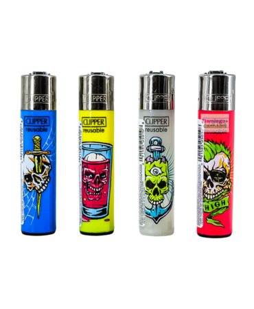 Clipper Clipper Refillable Lighter Bone Portraits