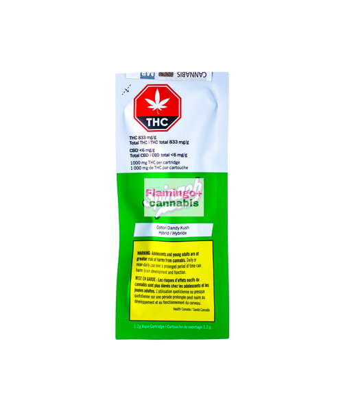 Spinach Cotton Dandy Kush Hybrid Cartridge 1.2G
