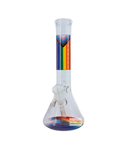 Red Eye Tek 12" Proud and Loud Rainbow Beaker Base Bong