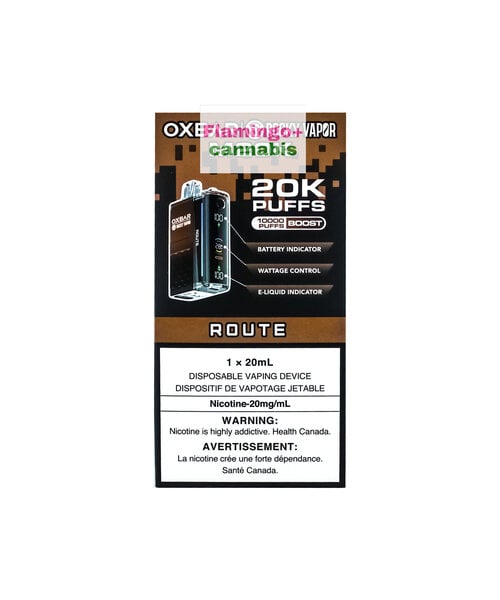 Oxbar M20k Puff Rechargeable Disposable Vape 20mg Route