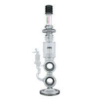 Infyniti 19" Barrel Splashguard Ribbed Grip Bong Smoke