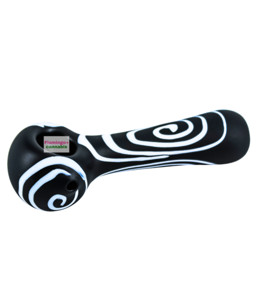 Red Eye Glass 4" Matte Black Hole Hand Pipe