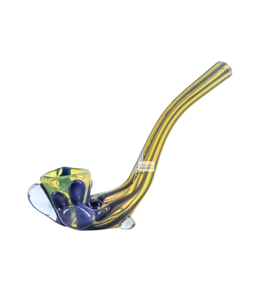 Red Eye Glass 4" Sherlock Claw Standing Hand Hash Pipe Periwinkle