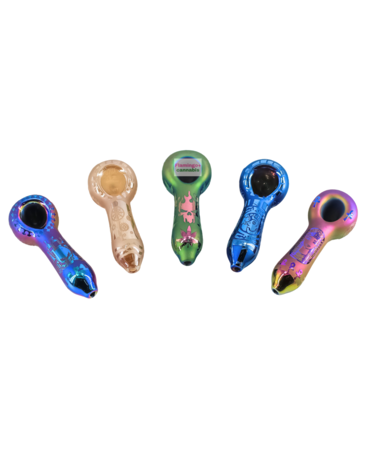 Geo-Neo 4" Electroplated Spoon Pipe Geo-Neo 4" Electroplated Spoon Pipe