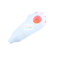 Cat Paw 4" Ceramic Hand Pipe w/ Storage Jar