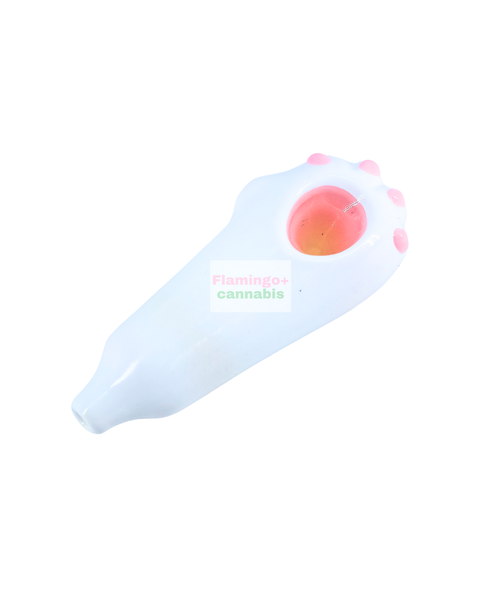Cat Paw 4" Ceramic Hand Pipe w/ Storage Jar