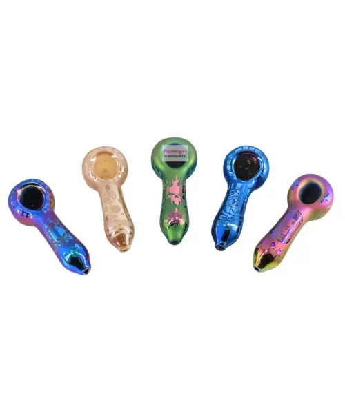 Geo-Neo 4" Electroplated Spoon Pipe