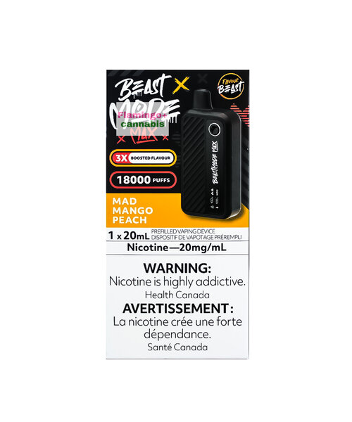 Flavour Beast MAX Mode 18k Puff 20ml Mad Mango Peach 20mg